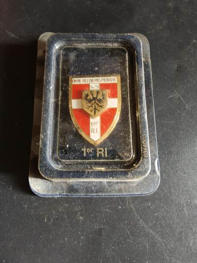 老王徽章第171期 - 法国第1步兵团证章   原盒