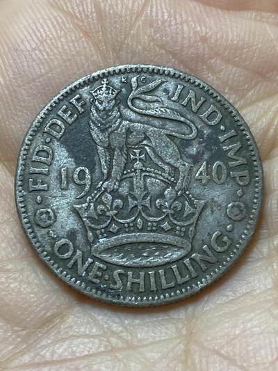 2025年第一百四十四场(总第一百七十场）品种丰富英国一线回流散币年末特拍场第一场(免佣金) - 英国🇬🇧1940年1先令银币(乔治六世第一版，英格兰站狮版，500银)