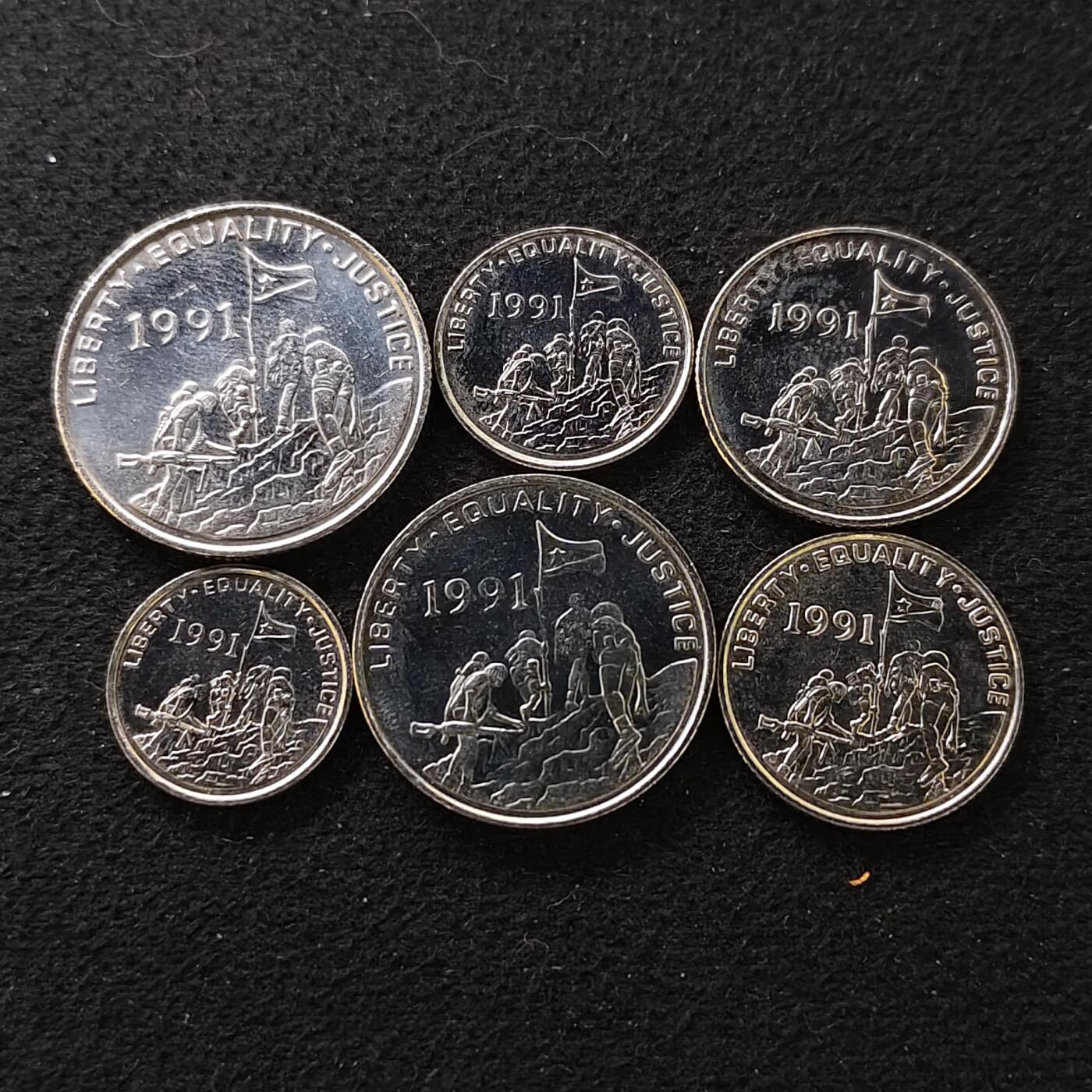 【全场包邮】纯粹捡漏拍488场（免费代拍第25场） 厄立特里亚1991年6枚套币