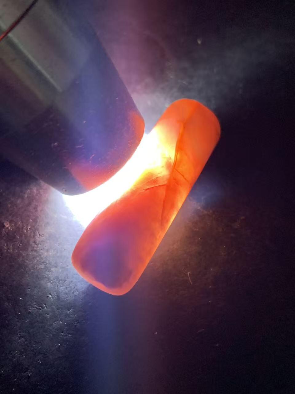 精美冻料北漂战国红玛瑙直桶，桶珠一个！