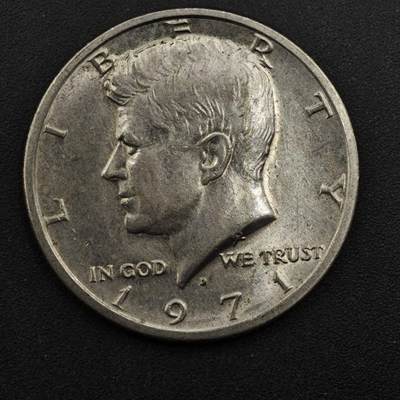 【淘币小摊】限时拍第八百三十五拍  散币批量币场  满百包邮可预留两周  周一统一发货  - 美国1971年肯尼迪半美元