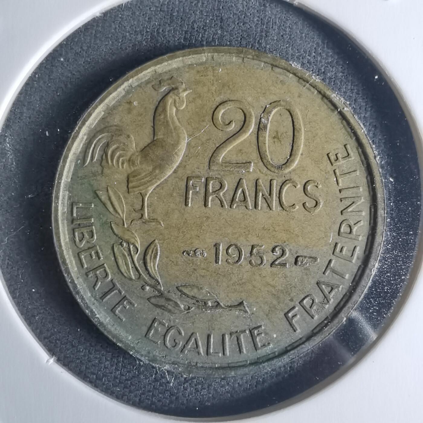 沼泽如烟--第942场 法国1952年20法郎