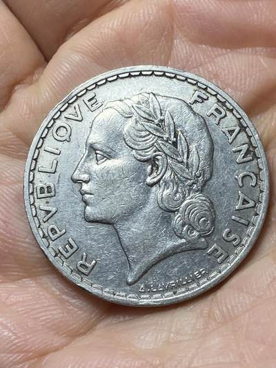 2025年第一百四十四场(总第一百七十场）品种丰富英国一线回流散币年末特拍场第一场(免佣金) - 法兰西第三共和国1933年5法郎(纯镍版首发年)