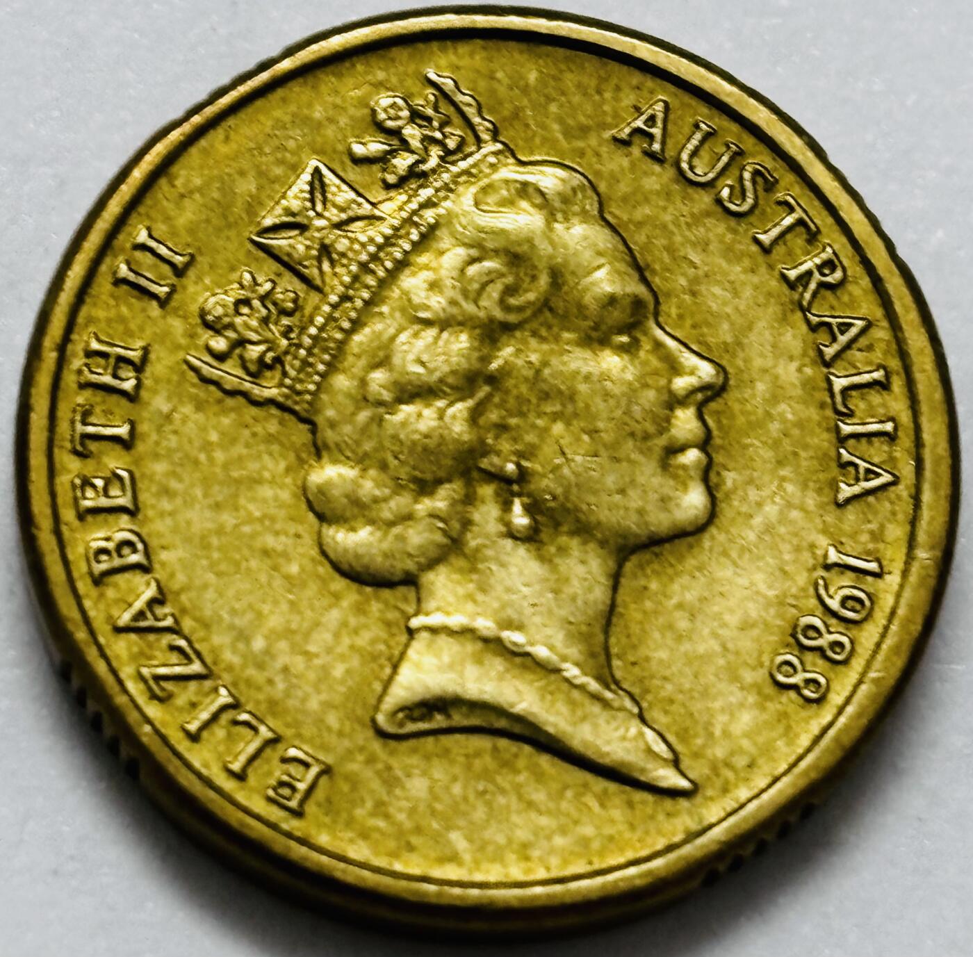 文馨钱币收藏第 286 场，圣诞节专场【 长期接收代拍品低至 0 佣金】 好品 1988 年澳大利亚土著人 2 元纪念币