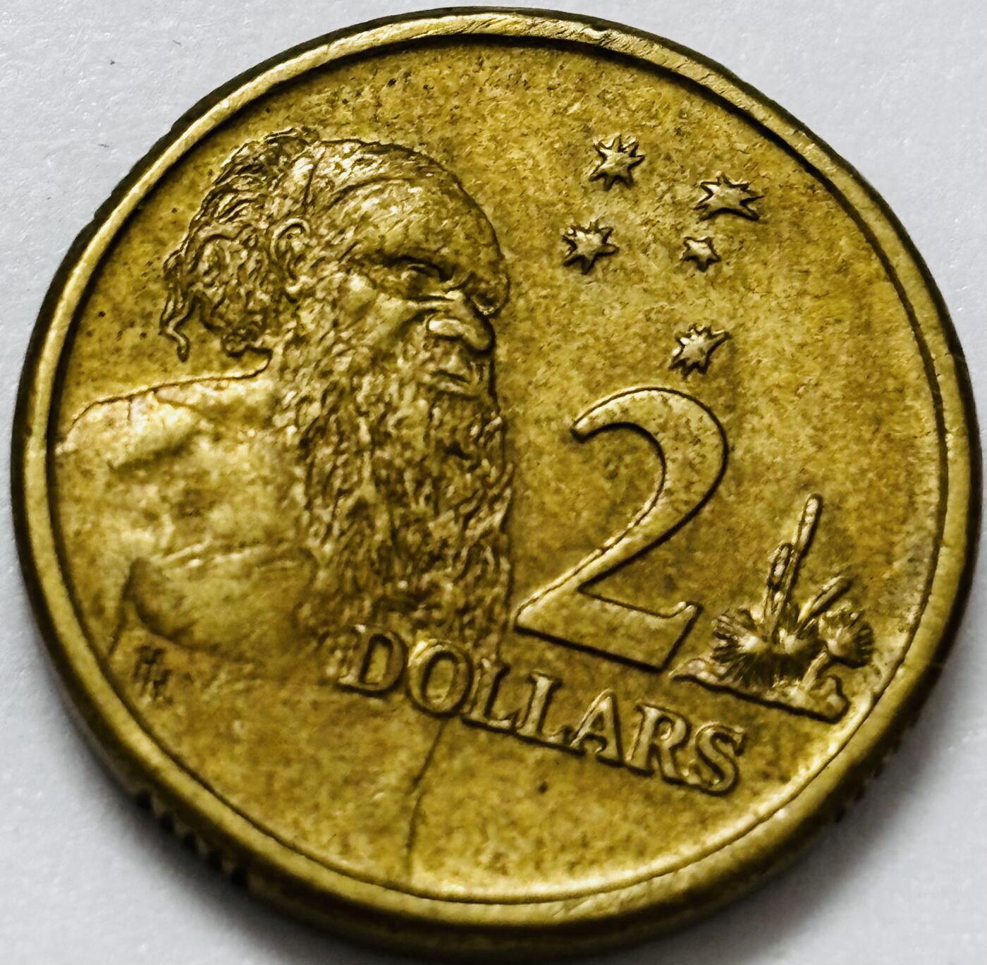 文馨钱币收藏第 286 场，圣诞节专场【 长期接收代拍品低至 0 佣金】 好品 1988 年澳大利亚土著人 2 元纪念币