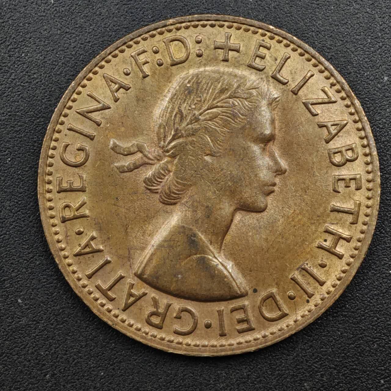 【淘币小摊】限时拍第八百三十五拍  散币批量币场  满百包邮可预留两周  周一统一发货  澳大利亚1964年伊丽莎白二世一便士铜币