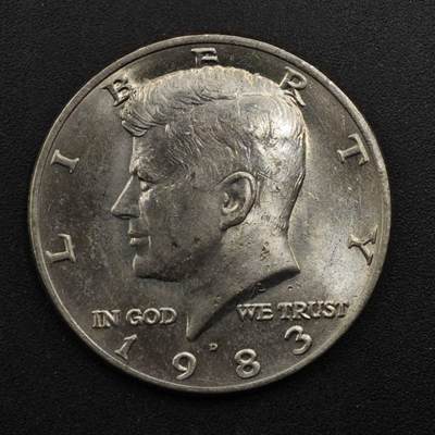 【淘币小摊】限时拍第八百三十五拍  散币批量币场  满百包邮可预留两周  周一统一发货  - 美国1983年肯尼迪半美元