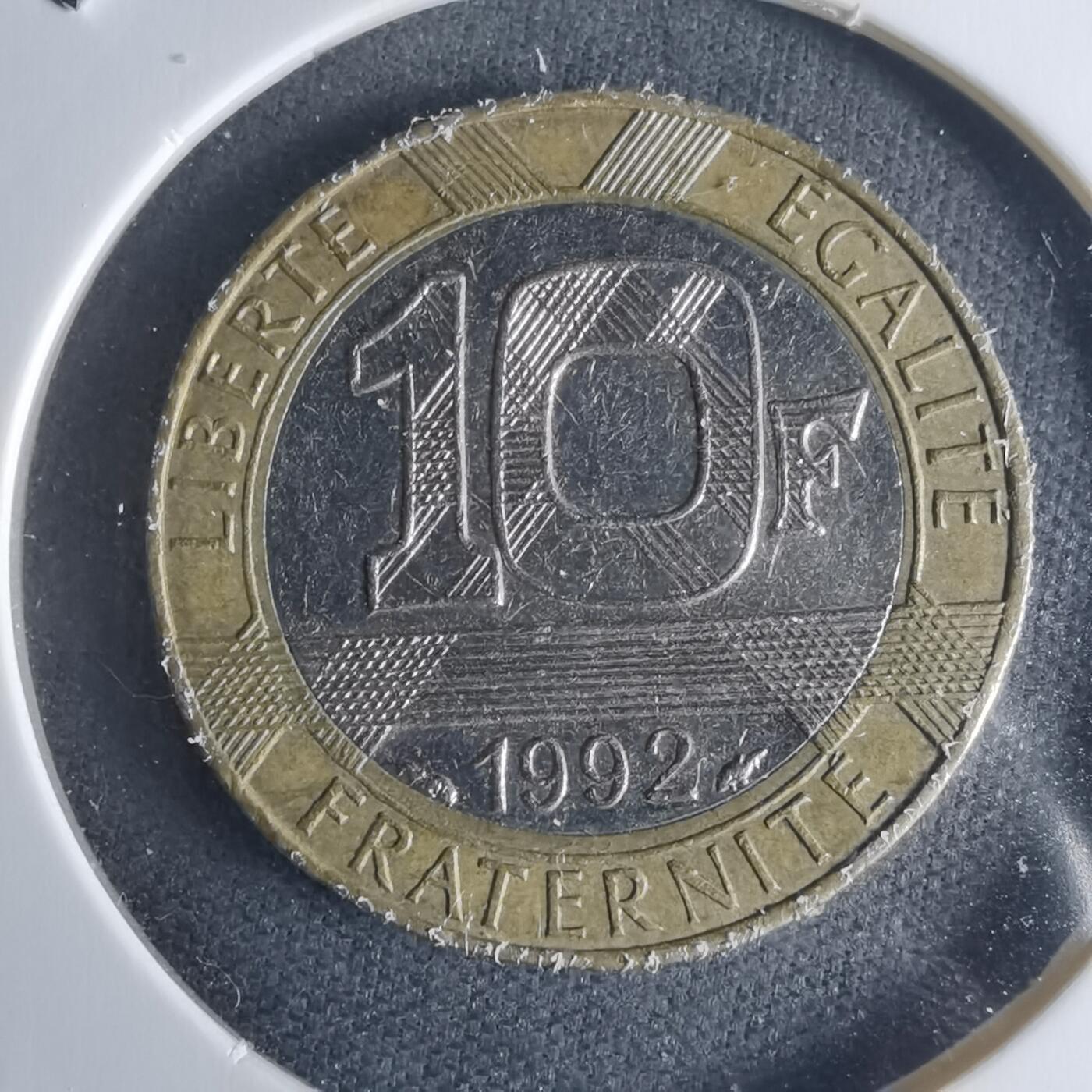 沼泽如烟--第942场 法国1992年10法郎