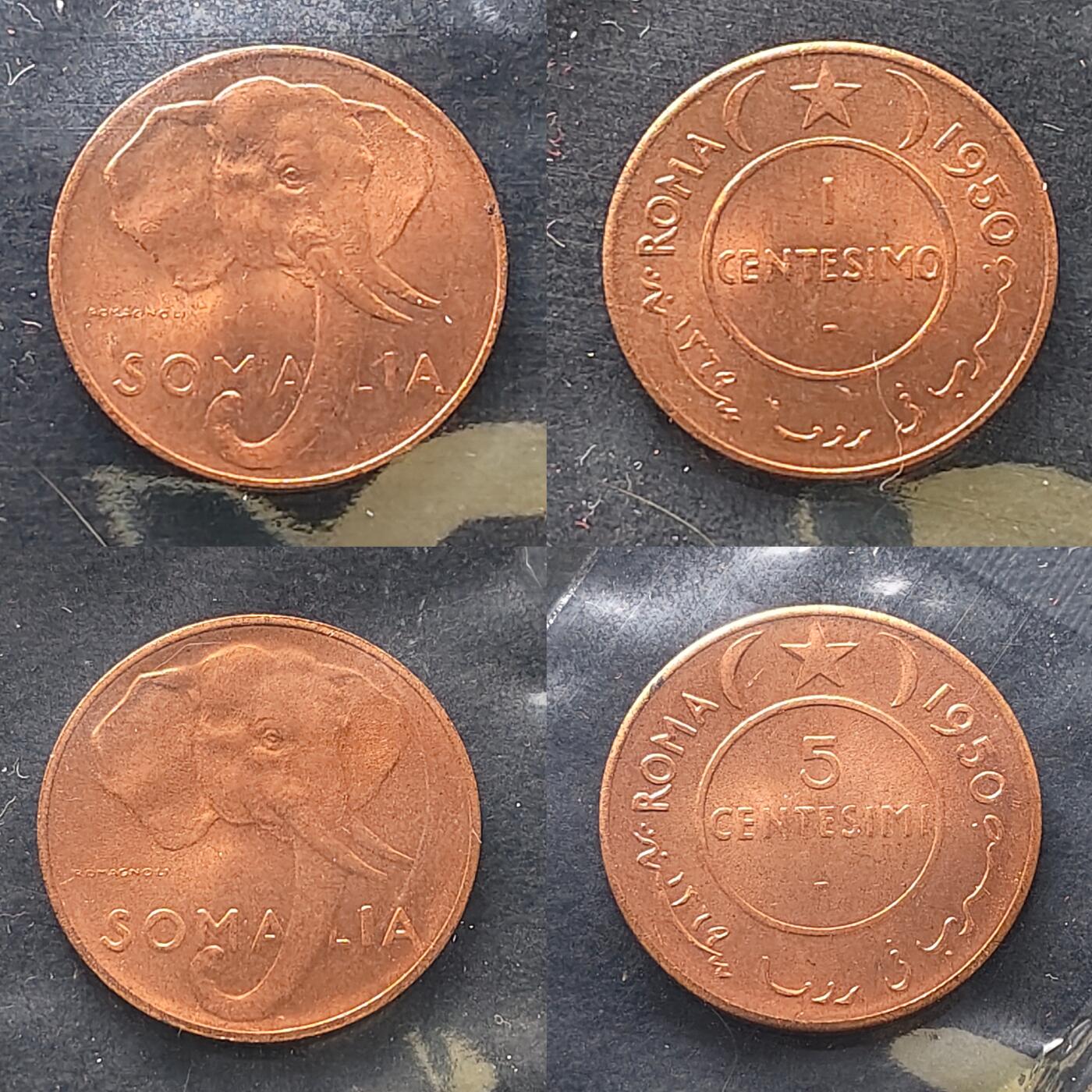 【全场包邮】纯粹捡漏拍489场（免费代拍第26场） 意托索马里MS级别原光封装3铜2银套币