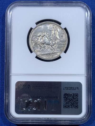 《竞宝斋》第449场 周日，周一，周二  3场连拍 （全场包邮，欢迎送拍） NGC MS61 意大利1916年2里拉马车银币