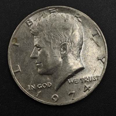 【淘币小摊】限时拍第八百三十五拍  散币批量币场  满百包邮可预留两周  周一统一发货  - 美国1974年肯尼迪半美元