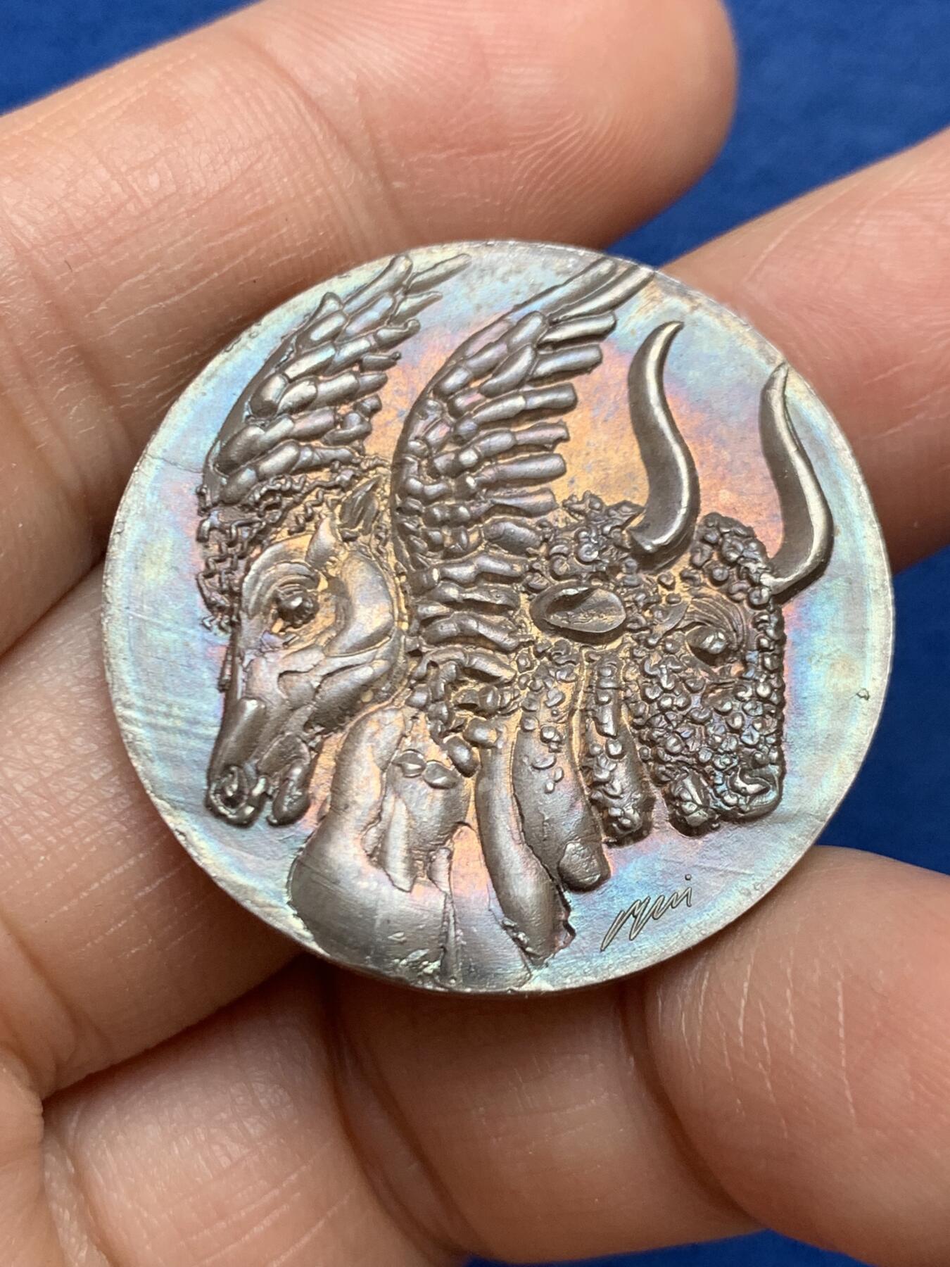 《竞宝斋》第449场 周日，周一，周二  3场连拍 （全场包邮，欢迎送拍） 瑞士1973年国家博物馆建馆75周年银质纪念章 18克 33mm 900银