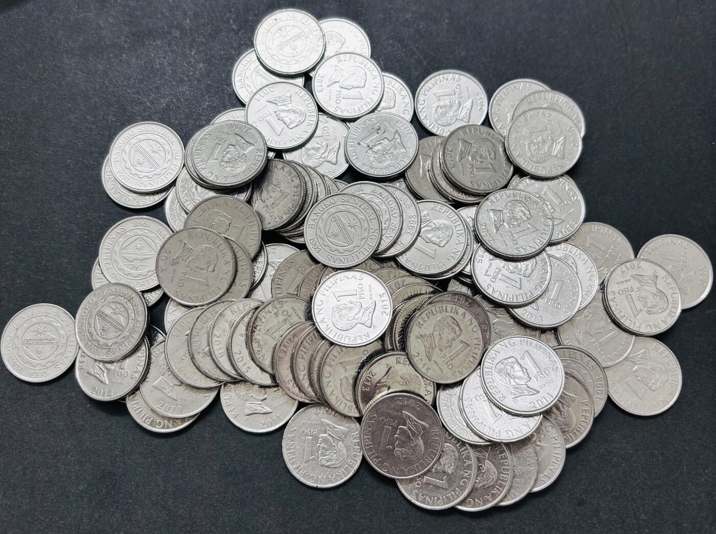 文馨钱币收藏第 286 场，圣诞节专场【 长期接收代拍品低至 0 佣金】 原光菲律宾 1 比索 100 枚