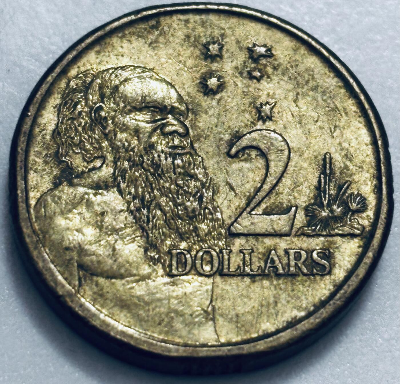 文馨钱币收藏第 286 场，圣诞节专场【 长期接收代拍品低至 0 佣金】 好品 2013 年澳大利亚土著人 2 元纪念币