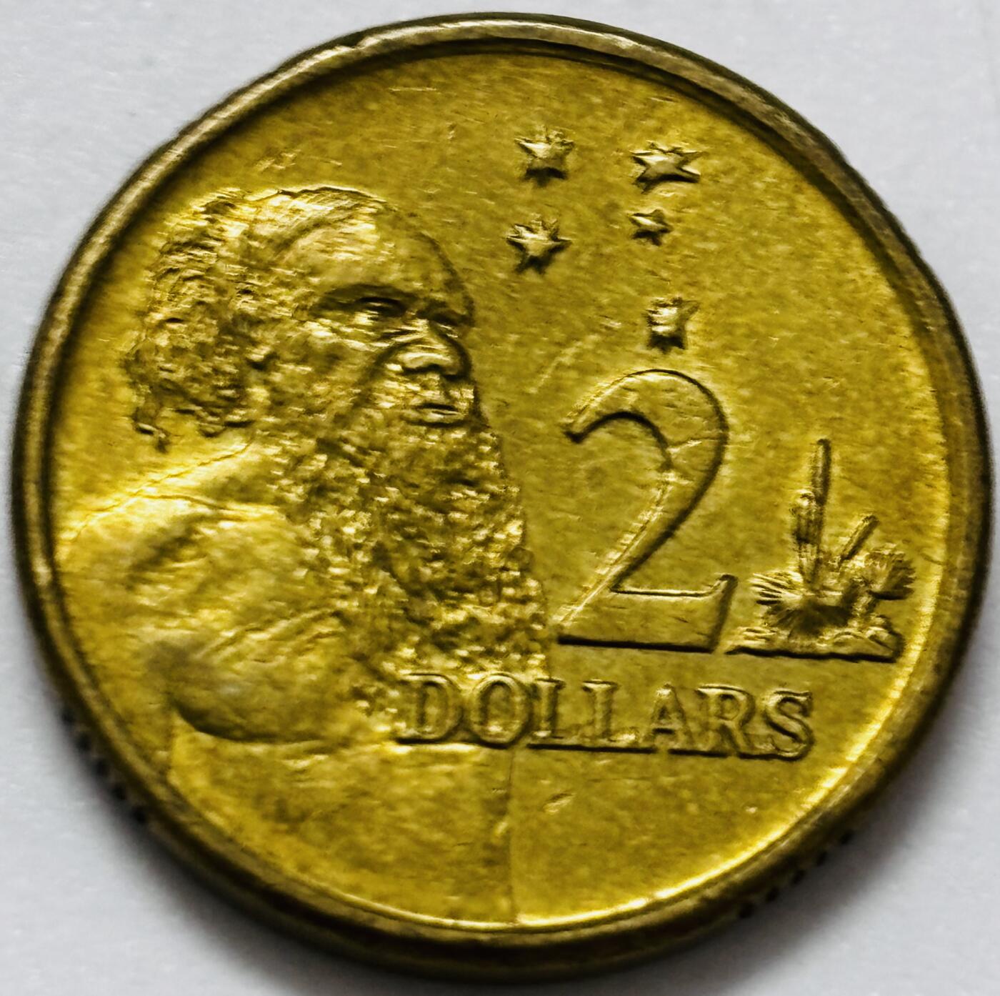 文馨钱币收藏第 286 场，圣诞节专场【 长期接收代拍品低至 0 佣金】 好品 1997 年澳大利亚土著人 2 元纪念币