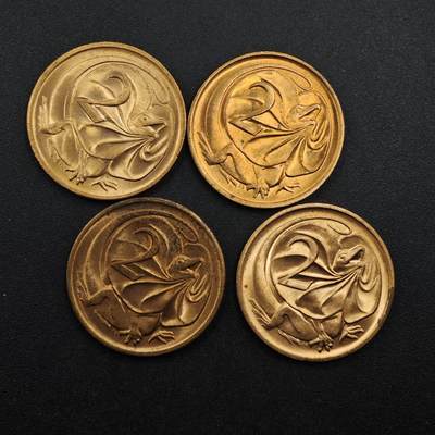 【淘币小摊】限时拍第八百三十五拍  散币批量币场  满百包邮可预留两周  周一统一发货  - 澳大利亚1984年2分铜币4枚