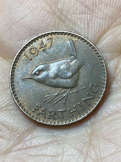 2025年第一百四十四场(总第一百七十场）品种丰富英国一线回流散币年末特拍场第一场(免佣金) - 英国🇬🇧1947年1法新(乔治六世第一版)