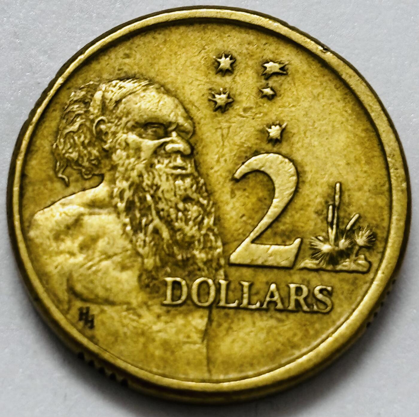 文馨钱币收藏第 286 场，圣诞节专场【 长期接收代拍品低至 0 佣金】 好品 1988 年澳大利亚土著人 2 元纪念币