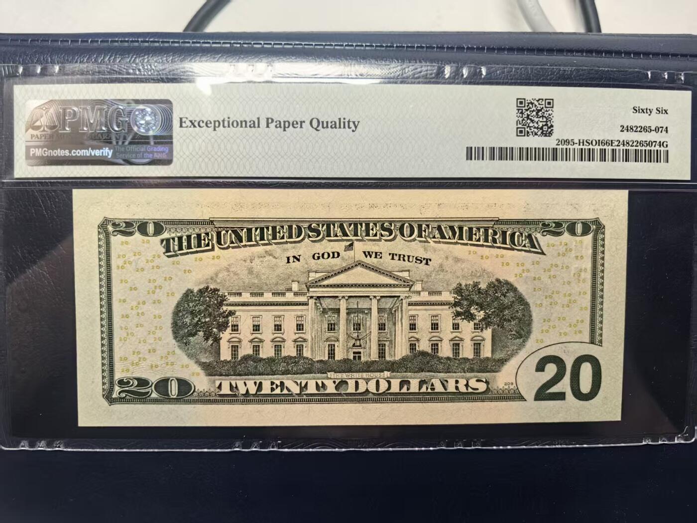 【Blue Auction】世界纸币精拍第766期——18级TOP拍卖/信誉/品质/专业/高效💫 【139小号】美国 2009年20美金 PMG66EPQ 圣路易斯版