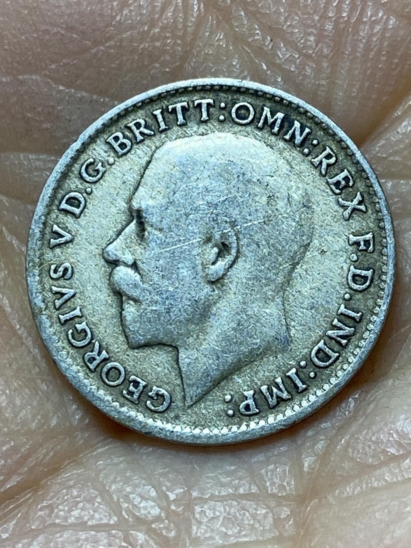 2025年第一百四十四场(总第一百七十场）品种丰富英国一线回流散币年末特拍场第一场(免佣金) 英国🇬🇧1920年3便士银币(乔治五世第二版首发年，500银)