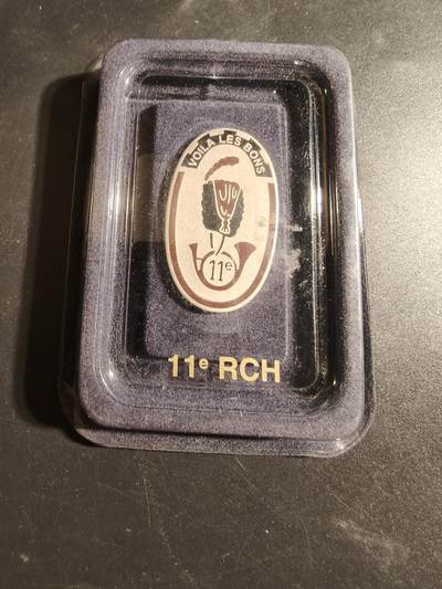 老王徽章第171期 - 法国第11猎骑兵团证章    原盒