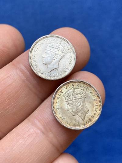 《竞宝斋》第449场 周日，周一，周二  3场连拍 （全场包邮，欢迎送拍） - 两枚一组 海峡1941/1945年5分 好品