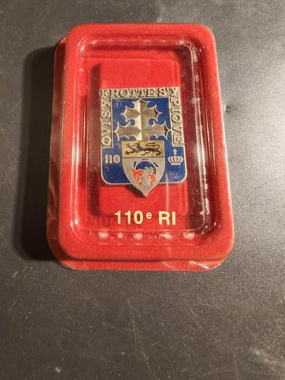 老王徽章第171期 - 法国第110步兵团证章    原盒