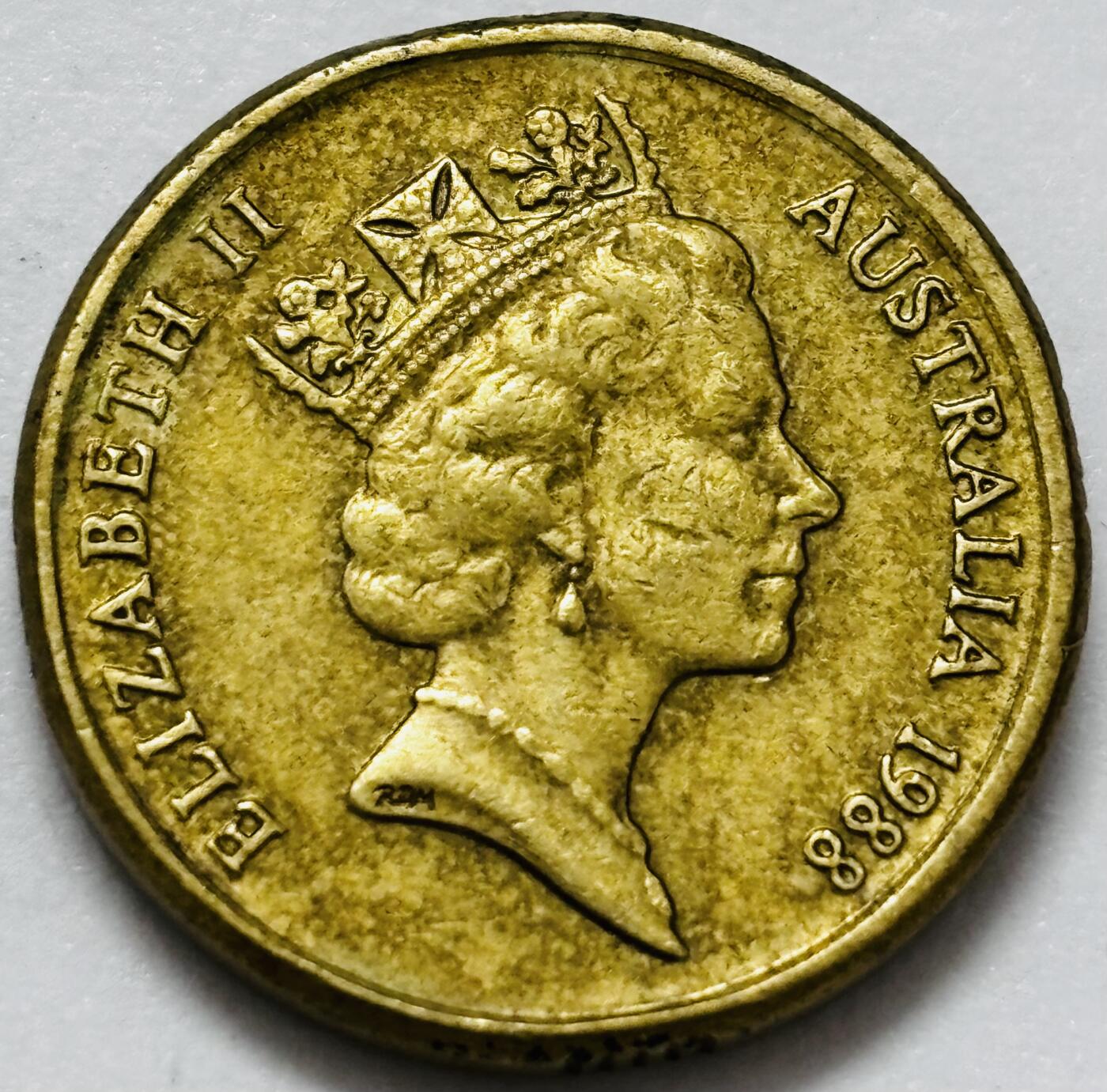 文馨钱币收藏第 286 场，圣诞节专场【 长期接收代拍品低至 0 佣金】 好品 1988 年澳大利亚土著人 2 元纪念币