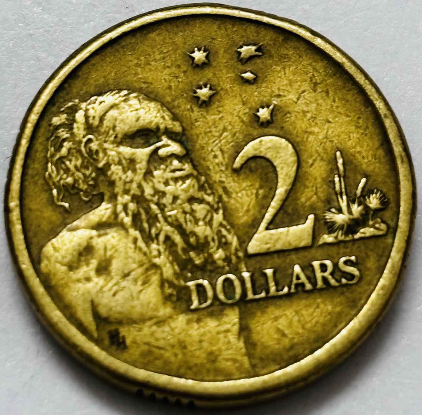 文馨钱币收藏第 286 场，圣诞节专场【 长期接收代拍品低至 0 佣金】 好品 1988 年澳大利亚土著人 2 元纪念币