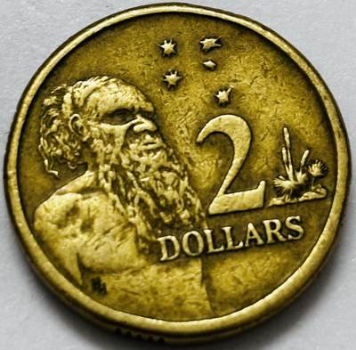 文馨钱币收藏第 286 场，圣诞节专场【 长期接收代拍品低至 0 佣金】 - 好品 1988 年澳大利亚土著人 2 元纪念币