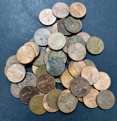 文馨钱币收藏第 286 场，圣诞节专场【 长期接收代拍品低至 0 佣金】 - 美国 1 美分 50 枚，原铜光很多