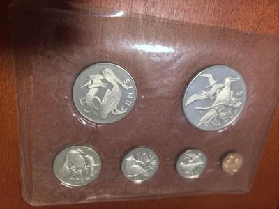 长老汇蛇年精选第八十五场拍卖 - 1974英属维尔京群岛6枚精制套币，盒证全，含1元银币1枚，25.7克925银