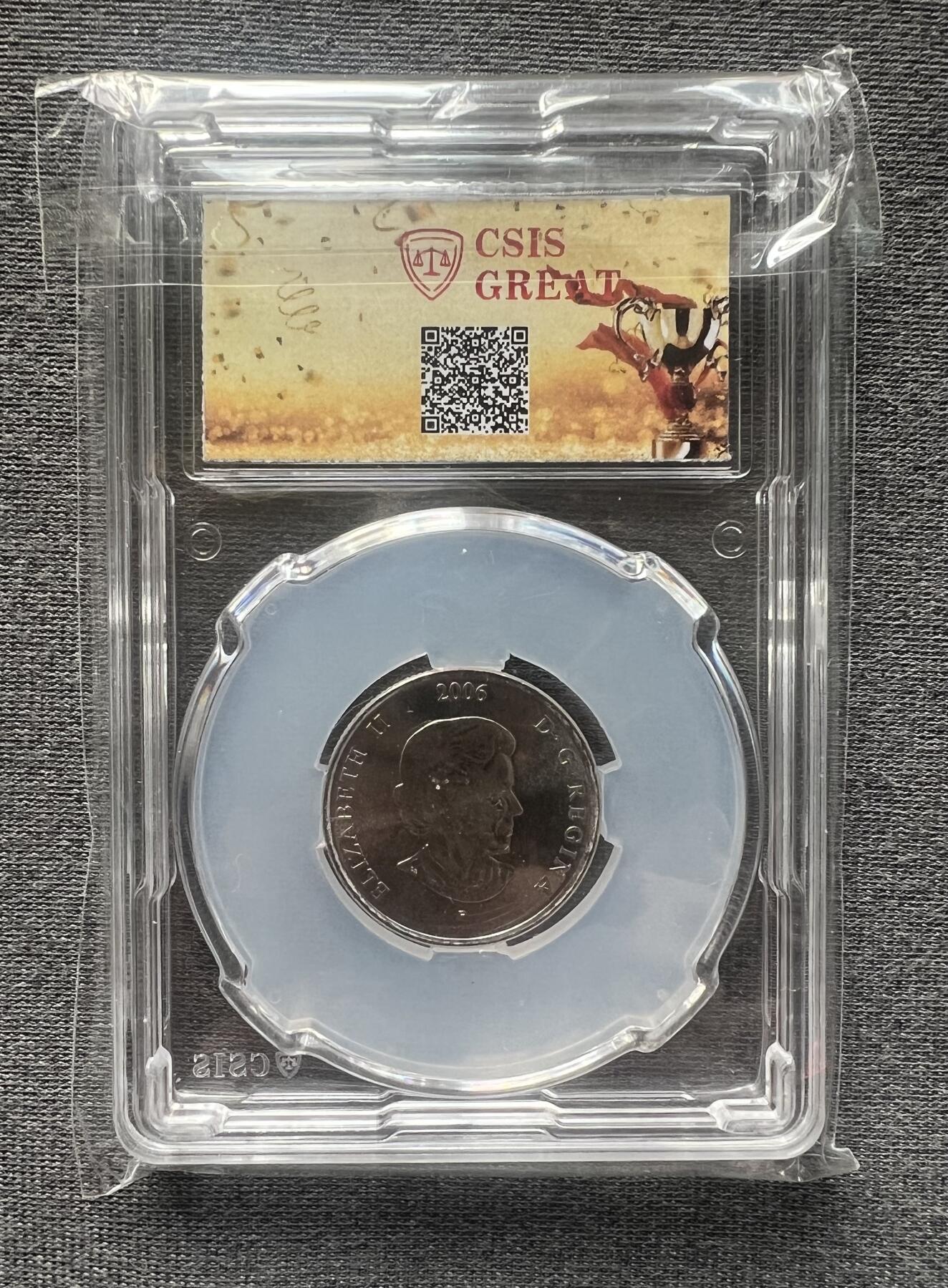 【克劳斯获奖币】加拿大2006年红丝带乳腺癌防治彩色镍币