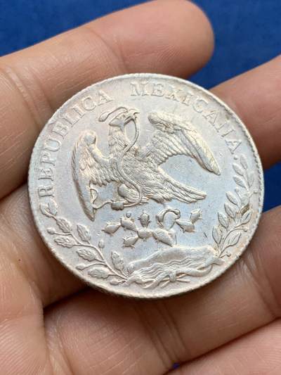 《竞宝斋》第449场 周日，周一，周二  3场连拍 （全场包邮，欢迎送拍） 墨西哥1889 CN AM版 8R鹰洋银币