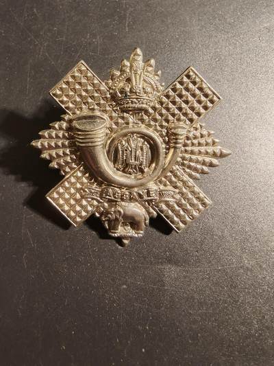 老王徽章第171期 - 英国高地轻步兵团帽徽    一战时期