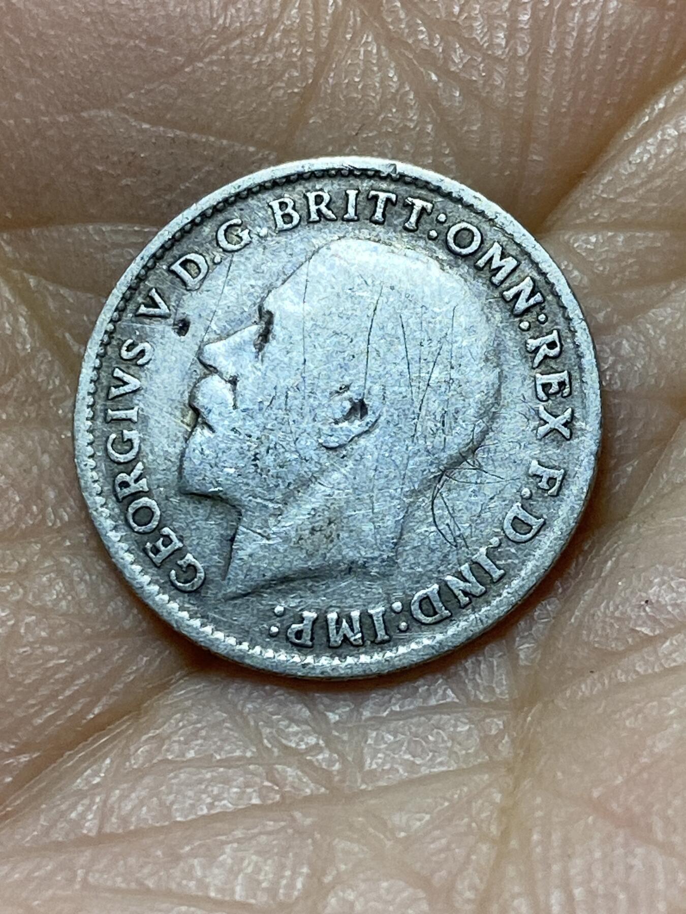 2025年第一百四十四场(总第一百七十场）品种丰富英国一线回流散币年末特拍场第一场(免佣金) 英国🇬🇧1916年3便士银币(乔治五世第一版，925高银)