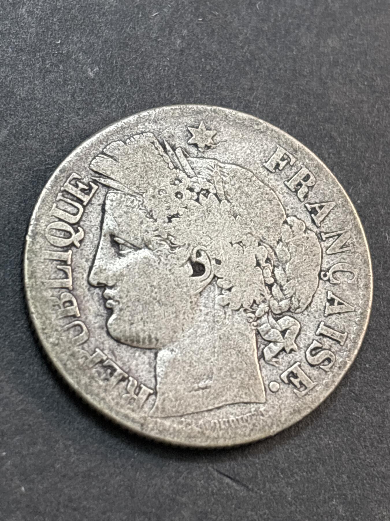 文馨钱币收藏第 286 场，圣诞节专场【 长期接收代拍品低至 0 佣金】 1871 年法兰西第三共和国 2 法郎银币