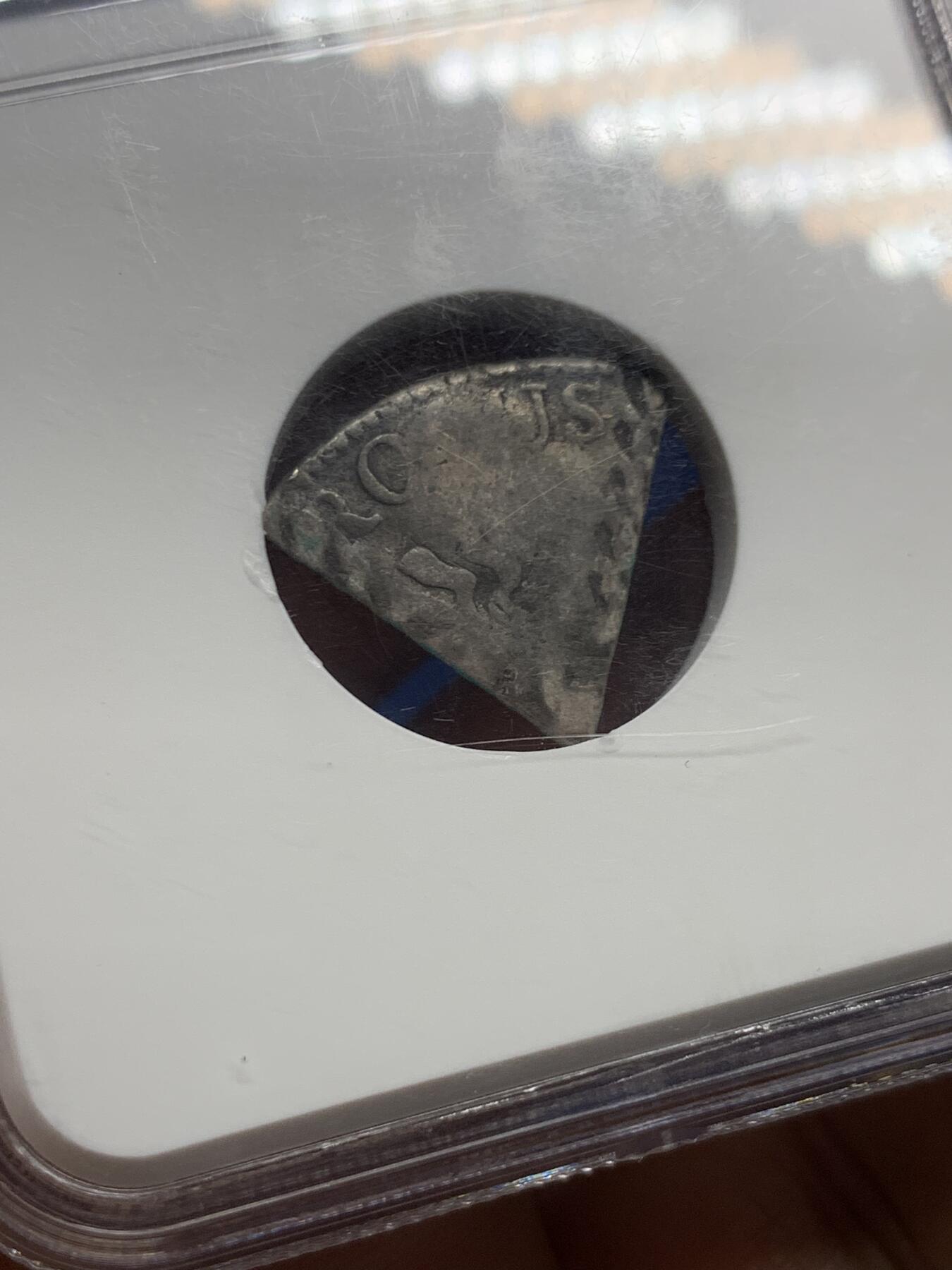 《竞宝斋》第449场 周日，周一，周二  3场连拍 （全场包邮，欢迎送拍） NGC F12 荷属库拉索(加勒比地区) 1818年 3里亚尔 银币 稀见品种