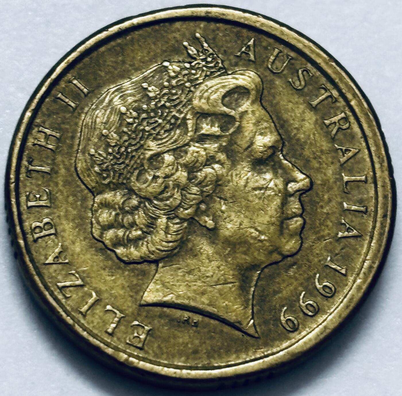 文馨钱币收藏第 286 场，圣诞节专场【 长期接收代拍品低至 0 佣金】 好品 1999 年澳大利亚土著人 2 元纪念币