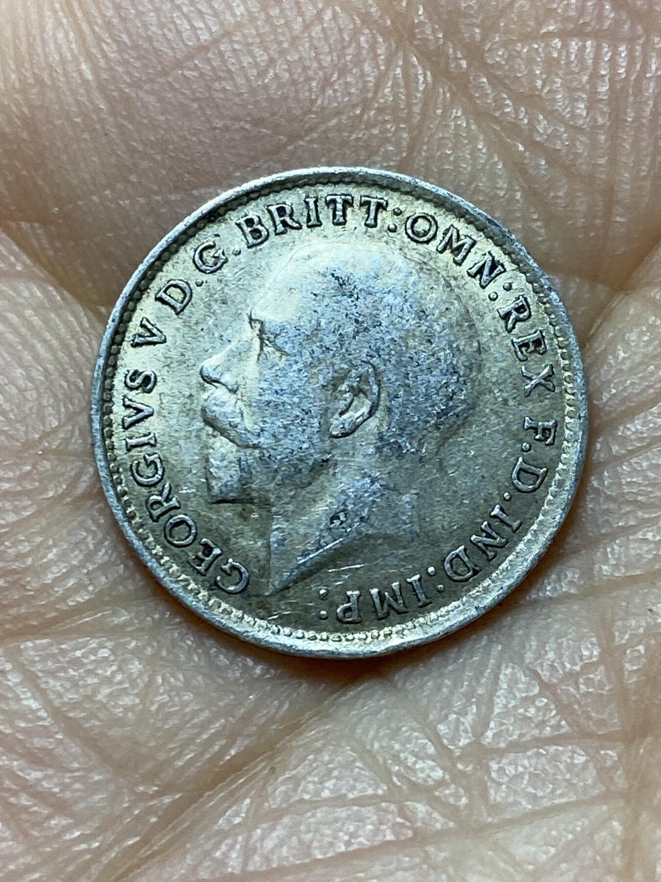 2025年第一百四十四场(总第一百七十场）品种丰富英国一线回流散币年末特拍场第一场(免佣金) 英国🇬🇧1919年3便士银币(乔治五世第一版，925高银)