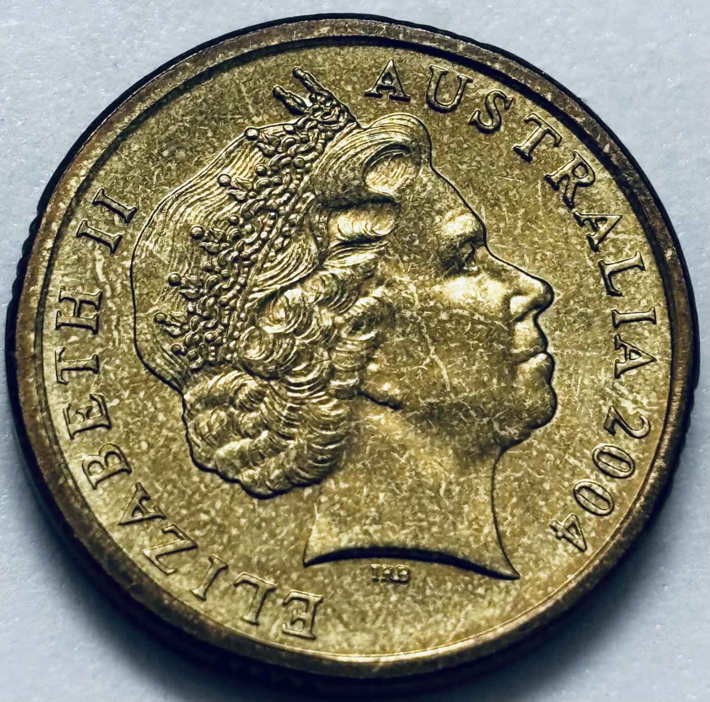 文馨钱币收藏第 286 场，圣诞节专场【 长期接收代拍品低至 0 佣金】 好品 2004 年澳大利亚土著人 2 元纪念币