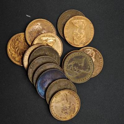 【淘币小摊】限时拍第八百三十五拍  散币批量币场  满百包邮可预留两周  周一统一发货  - 新西兰1分铜币15枚