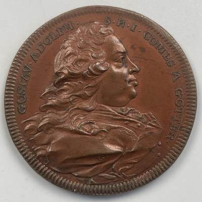 掌中浮雕-藏着的欧洲第047场 -  1761年普鲁士外交官Gustav Adolph von Gotter纪念铜章，35mm