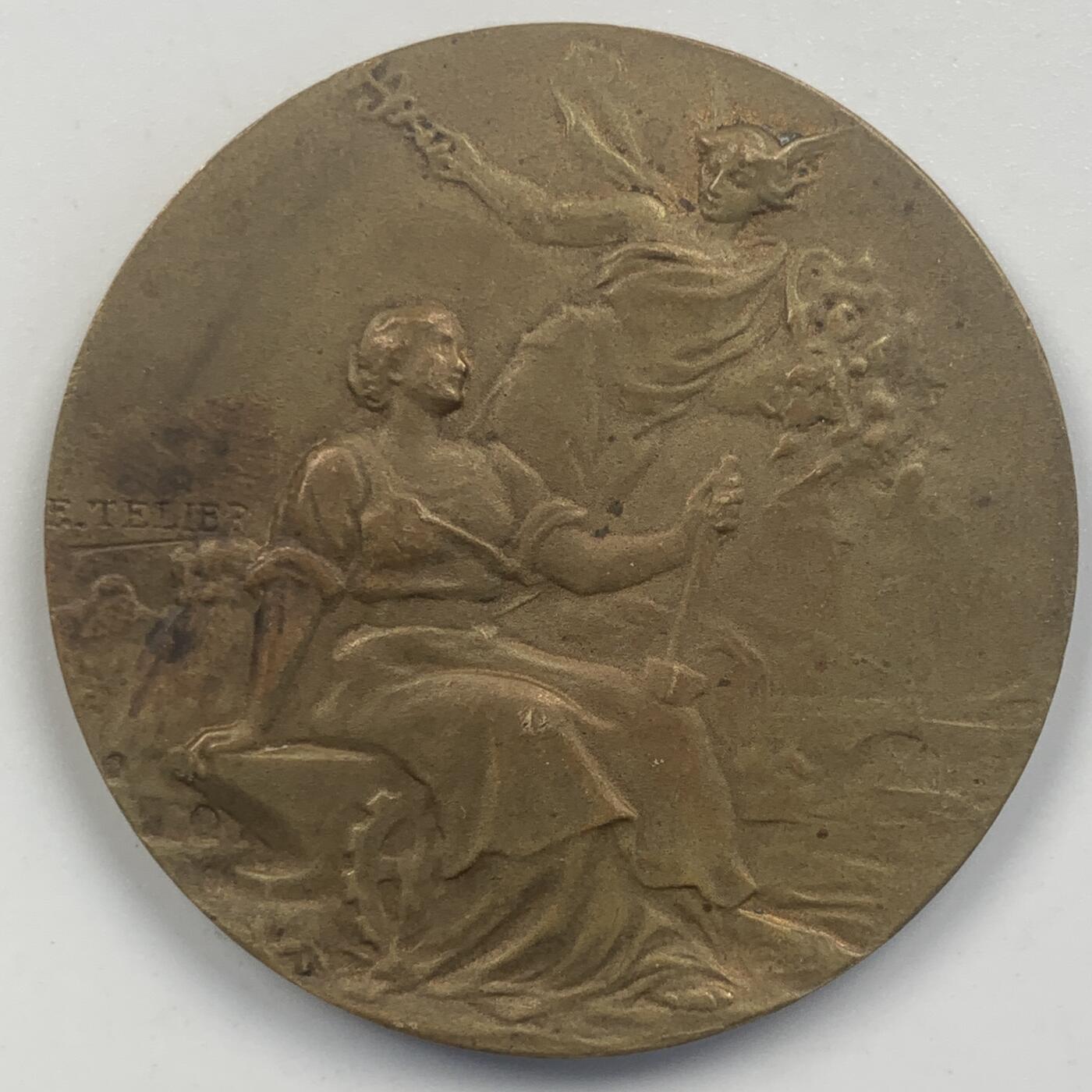 掌中浮雕-藏着的欧洲第047场 法国朗德地区劳动展览会铜章，45mm