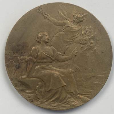 掌中浮雕-藏着的欧洲第047场 - 法国朗德地区劳动展览会铜章，45mm