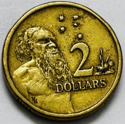 文馨钱币收藏第 286 场，圣诞节专场【 长期接收代拍品低至 0 佣金】 - 好品 1988 年澳大利亚土著人 2 元纪念币