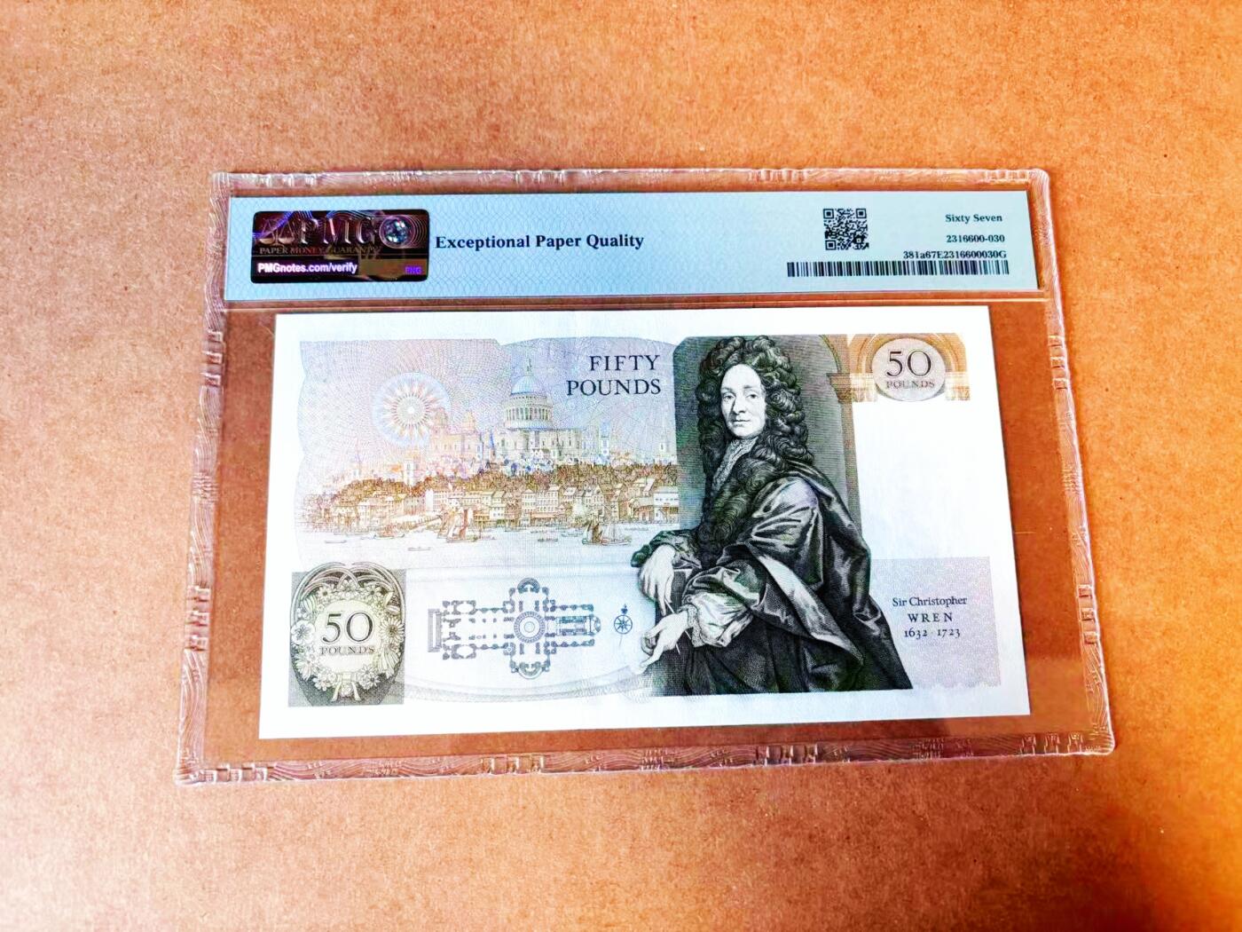 【Blue Auction】世界纸币精拍第766期——18级TOP拍卖/信誉/品质/专业/高效💫 【a版无47】英国 D序列 1981-88年50镑  PMG67EPQ 