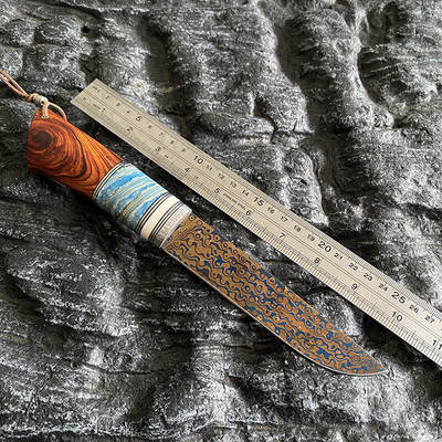 手工锻打无芯彩钛大马直刀 - 手工锻打无芯彩钛大马直刀