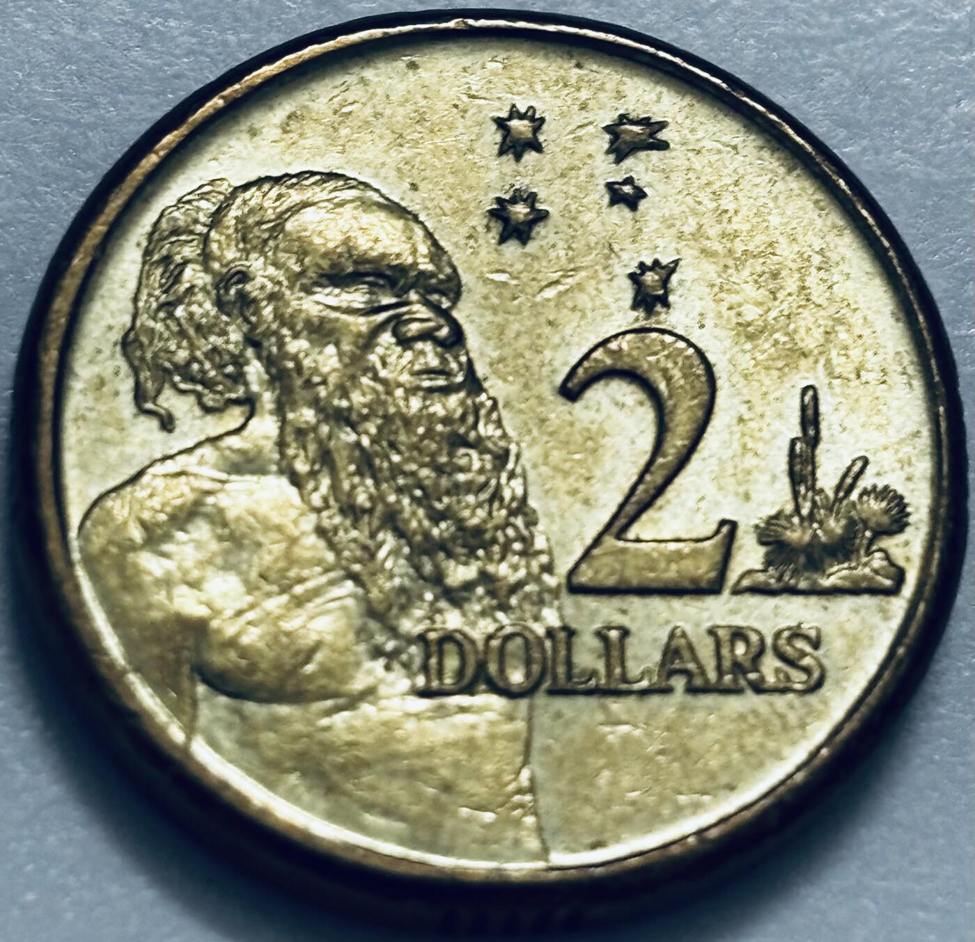 文馨钱币收藏第 286 场，圣诞节专场【 长期接收代拍品低至 0 佣金】 好品 2009 年澳大利亚土著人 2 元纪念币