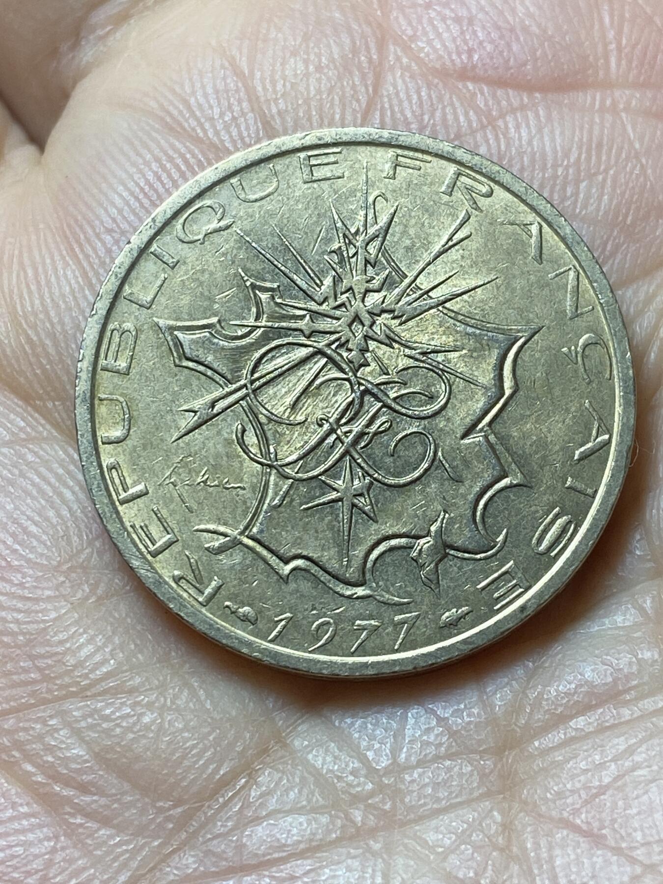 2025年第一百四十四场(总第一百七十场）品种丰富英国一线回流散币年末特拍场第一场(免佣金) 好品–法国🇫🇷1977年10法郎